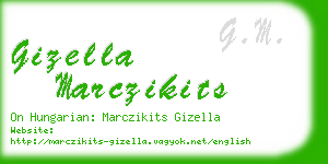 gizella marczikits business card